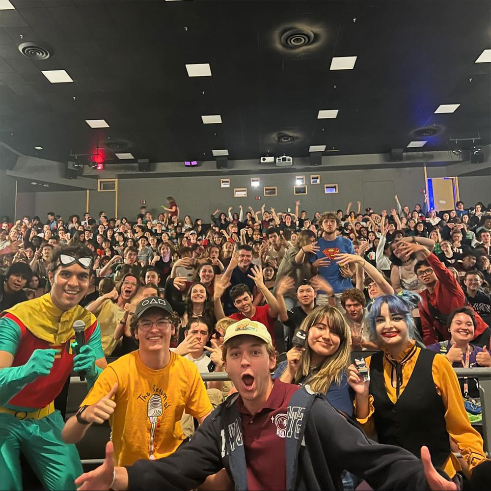 A large group of students at an event at the ASLC